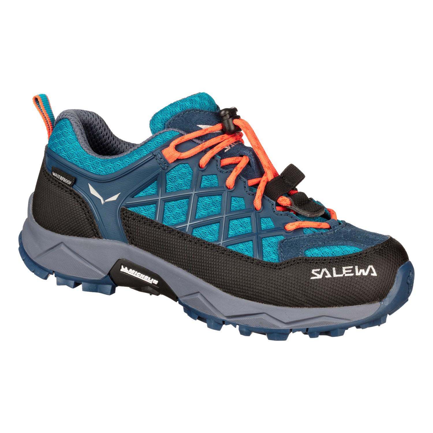 Salewa Wildfire Waterproof Çocuk Yürüyüş Ayakkabısı Mavi/Mercan Türkiye 680479UZQ
